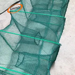 Hdpe armadilha longa para pesca, malha para pesca, caranguejo, peixes