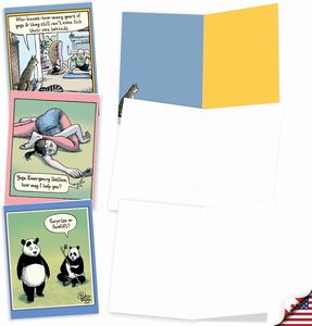 Divertido Juego <span class=keywords><strong>de</strong></span> <span class=keywords><strong>Tarjetas</strong></span> <span class=keywords><strong>de</strong></span> Humor Variadas <span class=keywords><strong>para</strong></span> Todas las Ocasiones, en Caja, 4 x 5.12 Pulgadas, con Sobres, Dibujos Animados y Cómics <span class=keywords><strong>para</strong></span> Hombres y <span class=keywords><strong>Mujeres</strong></span> - Product Image 2