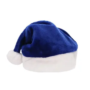 크리스마스 모자 로얄 블루 맞춤형 스타킹 모자 크리스마스 파티 매칭 가족 산타 모자