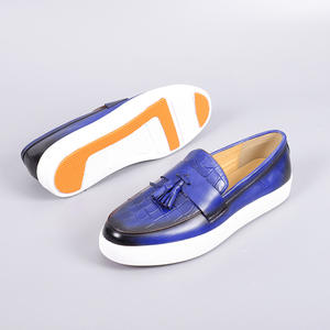 Zapatos informales de negocios de estilo coreano a la moda para <span class=keywords><strong>hombre</strong></span>, salida de fábrica, nuevo diseño grueso de cuero de vaca sin cordones transfronterizo para otoño - Product Image 3