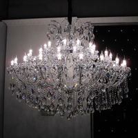 Lustre en cristal de style européen, noir, grand modèle, taille moyenne, pour villa, escalier, hôtel, installation suspendue