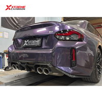 Diffuseur arrière en fibre de carbone sèche style CT V1 pour BMW G87 M2 Coupé – Kit carrosserie de mise à niveau avec lèvre de pare-chocs arrière et séparateur de spoiler