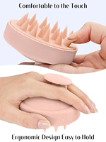 Cepillo Masajeador de Silicona para Cuero Cabelludo, Cepillo para Champú, Venta al por Mayor, Logotipo Personalizado, Impermeable, para Uso en Seco y Húmedo, Eliminación de Caspa, Crecimiento del Cabello, 10 Colores