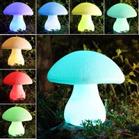 Lampe LED RGB en forme de champignon, veilleuse contemporaine en ABS, télécommandée, étanche, alimentée par piles, pour l'ambiance de la chambre