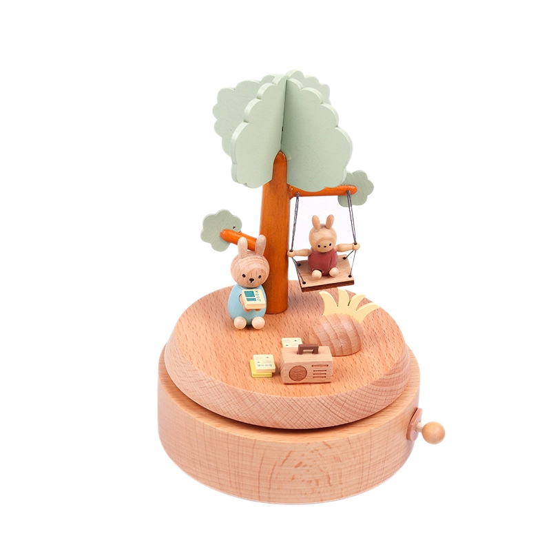 Wood- Skateboard rabbit (gift bag)