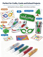 Peinture pailletée 3D DIY 10,5 ml, colle non toxique, stylo pailleté pour enfants, dessin artistique, contour de poster, artisanat manuel, bricolage scolaire