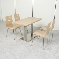 Ensemble table et chaises en acier inoxydable pour usage commercial dans les écoles, restaurants, parcs, fermes - Design moderne, durable et confortable