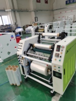 Machine de découpe et de rembobinage semi-automatique pour film étirable PE PVC
