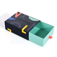 Boîte d'emballage de luxe en carton rigide avec ruban, tiroir coulissant pour cadeaux de boutique, vente en gros