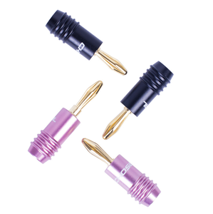 Nouvel arrivage : Connecteur banane HIFI plaqué or 24K BFA 4mm avec prise mâle 1P pour haut-parleur, boîtier en métal couleur canon de fusil - Product Image 5