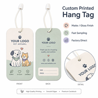 Étiquettes suspendues personnalisées en carton pour animaux de compagnie, logo imprimé, étiquettes de vêtements pour animaux, étiquettes de prix en carton premium pour accessoires pour chiens et chats