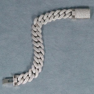 Most Selling 925 Sterling <b>Silver</b> Moissanite Diamond Bracelet <b>for</b> Women & <b>Men</b> Wedding Party Jewelry Available At Export Price - Product Image 4