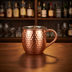 Taza de cobre chapada y pulida, hecha a mano, estilo antiguo, de latón, al por mayor - Product Image 1