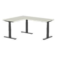 Escritorio de Computadora Ajustable de Esquina, de Madera Blanca, Económico, para Oficina Ejecutiva u Hogar, Marca AOKE