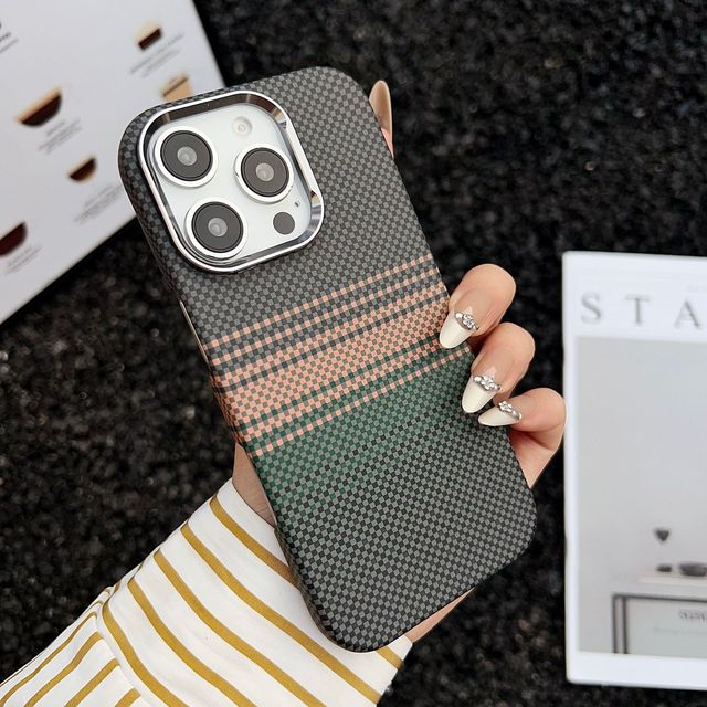 Protective Cover for Apple for iPhone 15 Pro Max 14 16 Three-Pack for Kevlar Texture Magnetic Business Case Camera Protector
