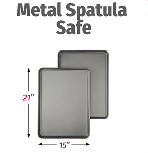 Extra-Lar 40*60 Plaque à biscuits plaquée aluminium Plaque de cuisson en acier carbone antiadhésive Poêles de cuisson rectangulaires perforées prêtes à l'emploi - Product Image 4