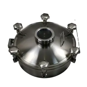 Food Grade Sight Glass Flange Manhole Cover Manhole Cover In Stainless Steel With Sight Glass Customized Flange Mirror