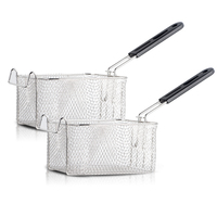Friteuse à huile professionnelle RAF en acier inoxydable à double panier 5,5+5,5L, friteuse électrique pour poulet frit