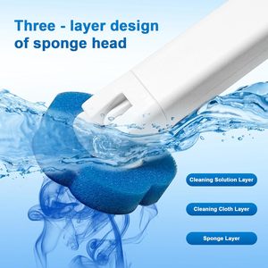 Ensemble de brosse de nettoyage pour <span class=keywords><strong>cuvette</strong></span> de toilettes jetable murale CF Bathroom Supplies, 6 recharges pour un nettoyage hygiénique - Product Image 4