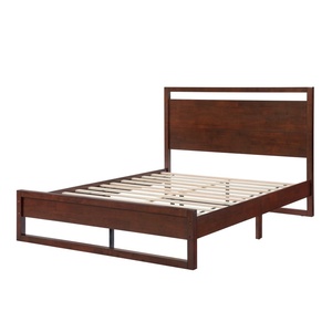 Cadre de lit Queen de haute qualité avec pied de lit bas, lit plateforme gain de place avec espace sous le lit - Product Image 3