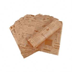 Papel de Embalaje Kraft Antigrasa de 40g para Hamburguesas y Comida Rápida - Product Image 1