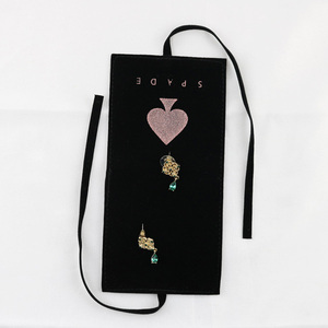 Custom Velvet Jewelry Pouch with logo Small Velvet Bag for Jewelry Package with Flap Envelope Bag with Snap for Jewelry Gift Bag - Product Image 6