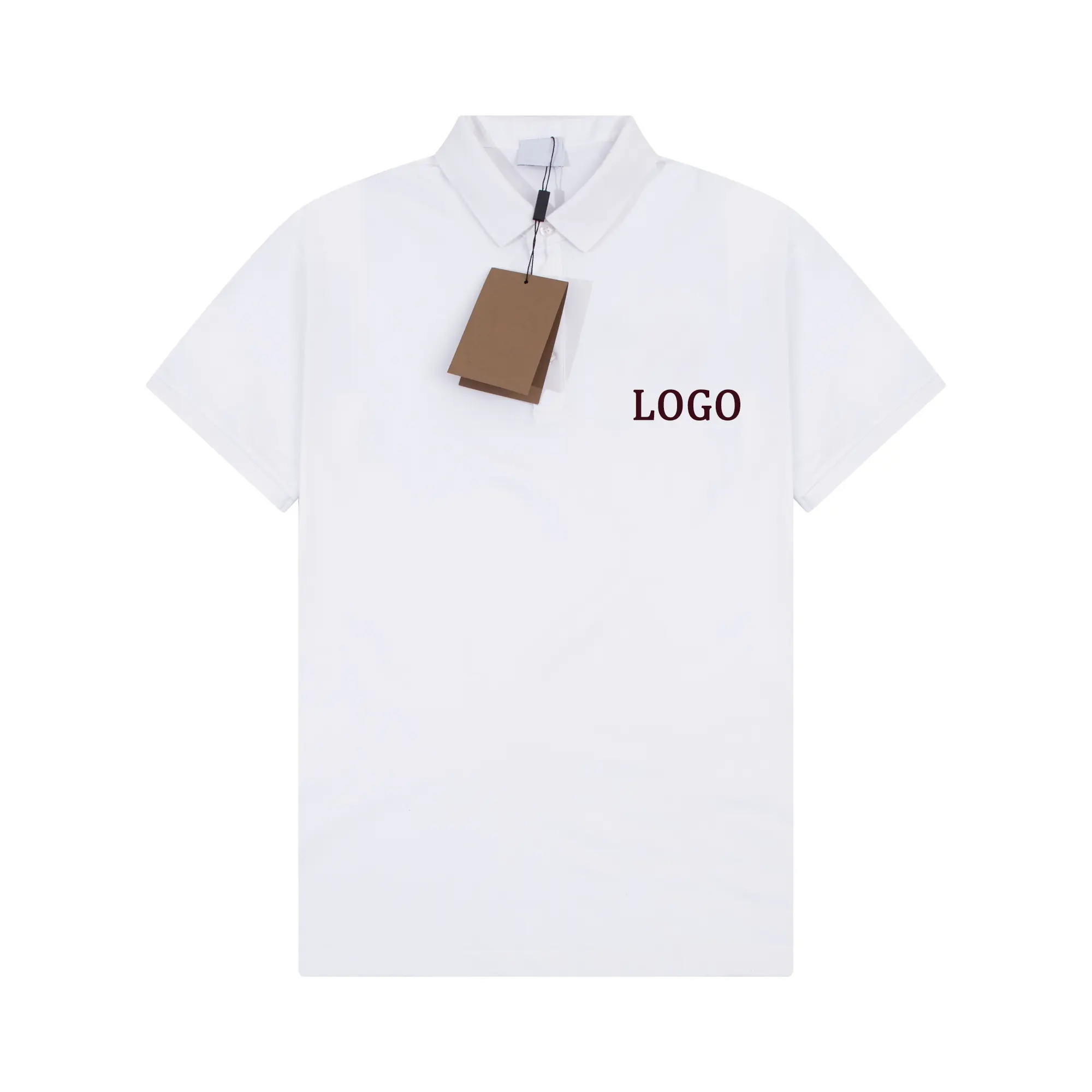 Yeni stil kısa kollu T Shirt saf pamuk lazer baskı özel mektup erkek tasarımcı Polo GÖMLEK toptan