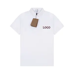 Nieuwe Stijl Korte Mouwen T-Shirts Puur Katoen Laser Print Custom Letter Heren Designer Poloshirt Groothandel