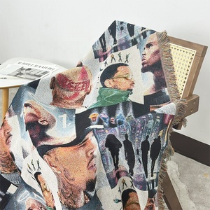 Moq 1pcs nhanh chóng tùy chỉnh Chris Nâu tấm thảm dệt chăn ném thảm và độc đáo tùy chỉnh chăn - Product Image 4