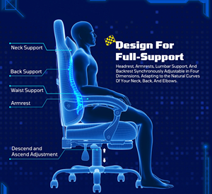 <span class=keywords><strong>Silla</strong></span> Gamer Ergonómica Moderna, Grande y Alta, Giratoria, con Función de Balanceo, para Oficina y Videojuegos, Económica, de Alta Calidad - Product Image 3