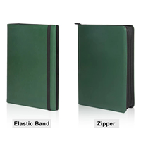 Classeur à fermeture éclair en cuir PU à 16 pochettes, logo personnalisé, classeur de protection imperméable de qualité supérieure, album pour cartes à collectionner, jeu de cartes à échanger
