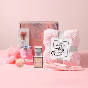 <strong>Pink</strong> Blanket <strong>Gift</strong> Bath <strong>Gift</strong> Box <strong>Set</strong> Mother's Day Birthday <strong>Perfume</strong> Preserved Flowers Custom Soaps <strong>Pink</strong> Purple <strong>Gift</strong> <strong>Set</strong> - Product Image 1