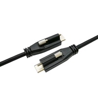 Câble de caméra industrielle USB 3.1 Type C mâle à mâle avec câble à vis unique verrouillé Vis de verrouillage USB C