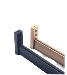 Tringle à vêtements carrée en alliage d'aluminium épaissi pour un rangement silencieux et antidérapant - Product Image 5