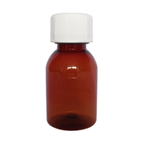 Bouteille médicinale liquide oral en plastique PET 60ML pour liquide oral avec bouchon à vis bouchon de mesure conception de bouteille en plastique de haute qualité