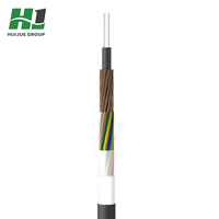 Câble à fibres optiques hybride aérien HJ ADSS GYXTW 4 cœurs monomode avec conducteur en cuivre pur, résistant aux UV et aux intempéries, pour le haut débit rural