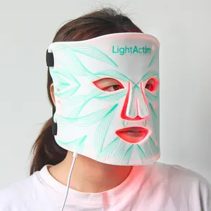 NEW Custom Face Silicone Red Blue Infrared Light Phototherapy Currentbody Beauty Mask Improving Wrinkles For Face Hand Neck