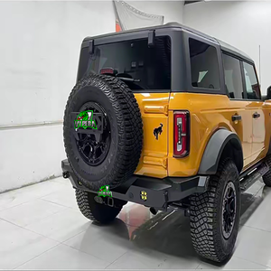 Parachoques Trasero Modificado para Ford <span class=keywords><strong>Bronco</strong></span>, Barra de Protección Trasera, Parachoques Trasero Todoterreno con Soportes para Luces, Barra Anticollisión - Product Image 2