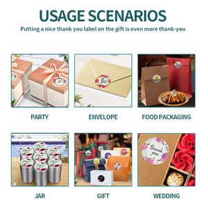 Etiquetas Adhesivas de Papel con Impresión Personalizada, Etiquetas de Vinilo de Agradecimiento en Rollo para Empaquetado de Pequeñas Empresas - Product Image 4