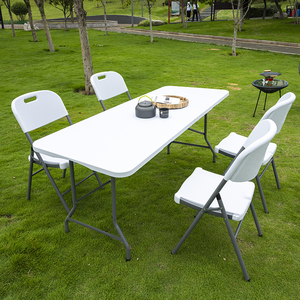 180cm 8 <span class=keywords><strong>Personnes</strong></span> Blanc Couleur Haute Qualité Hdpe <span class=keywords><strong>Rectangulaire</strong></span> Centre Pliable Partie En Plastique Tables Pliantes En Gros <span class=keywords><strong>Table</strong></span> Pliante - Product Image 2
