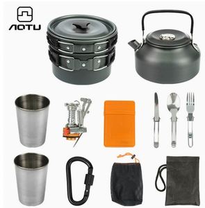 Ensemble de cuisine portable et léger en aluminium anodisé pour l'extérieur, poêle à frire de 1 à 2 L, compatible avec les réchauds de camping, facile à nettoyer - Product Image 2