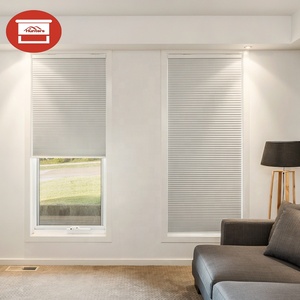 Stores en nid d'abeille de conception française, faciles à utiliser, sans cordon, à ressort, à manivelle, stores enrouleurs Hunter, occultants simples - Product Image 3