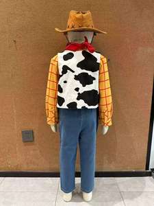 زي رعاة البقر الغربي للأطفال: قميص مخطط، سترة بنقشة بقرة، جينز، قبعة، باندانا لحفلات الهالوين والتنكر، خدمة OEM/ODM، سعر الجملة - Product Image 5