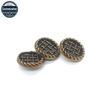Boutons en métal vintage 23mm 36L avec motif tissé Design élégant