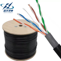 Câble Réseau LAN UTP Extérieur 305m Cat 5E Cat 6 Cat6 Haute Vitesse en Cuivre Massif ou Cuivre Dégazé