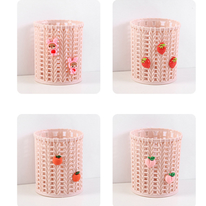 Boîte à crayons pour filles, mini conteneur rose mignon de maquillage, fournitures de <span class=keywords><strong>bureau</strong></span>, <span class=keywords><strong>organisateur</strong></span> de <span class=keywords><strong>bureau</strong></span> - Product Image 5