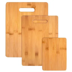 Wholesale Custom Logo Bamboo Chopping Board Eco-friendly Bamboo Cutting Board Set For Kitchen