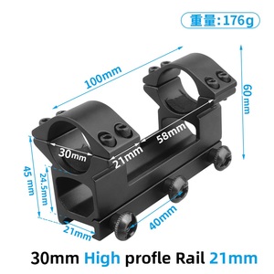 Cantilever Matte Black Integrated Optic Mount 30mm Multiple Height Options 11mm/21mm Base Outdoor Optics - Product Image 4