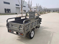 Véhicule de fret électrique chinois à trois roues à deux places avec cadre en acier Tuk Tuk Tricycles pour livraison