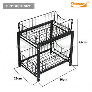 Organizador de Alambre Metálico <span class=keywords><strong>Debajo</strong></span> <span class=keywords><strong>del</strong></span> Fregadero y Estante Deslizante de 2 Niveles <span class=keywords><strong>para</strong></span> Almacenamiento en la Cocina y el Baño - Product Image 3